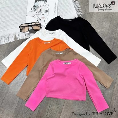 Áo Croptop Dài Tay Vải Zip