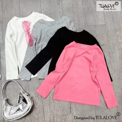 Áo Dài Tay Cổ Tròn Vải Zip