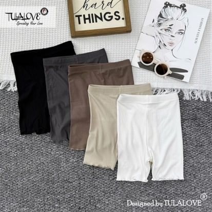 Quần Legging Đùi Vải Thun Tăm Gấu Quấn Bèo