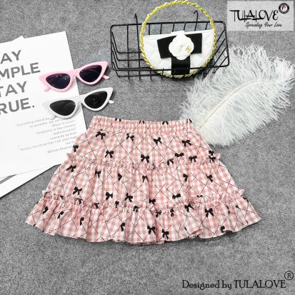 Alternative view of Chân Váy Kẻ Gắn Nơ