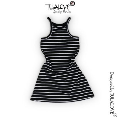 Alternative view of Váy Zip Kẻ 2 Dây