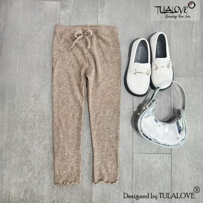 Alternative view of Quần Thun Vải Len Tăm Bé Gái Gấu Quấn Biên