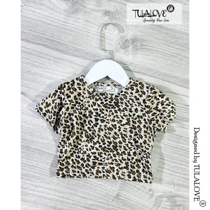 Alternative view of Áo Croptop Cộc Tay Họa Tiết Da Báo-Rắn-Trăn