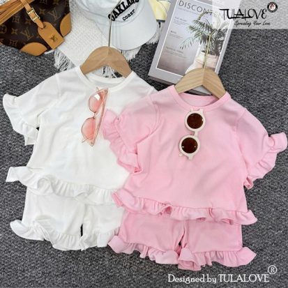 Bộ Quần Áo Bèo Vải Thun Tăm Cộc Tay