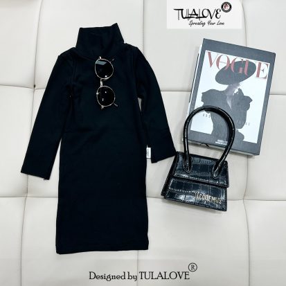 Alternative view of Váy Cao Cổ Tăm Lông Ôm Body