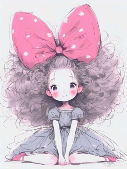 <PET> Hình In Set Suông - Nơ Hồng