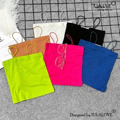 Áo 2 Dây Bún Ôm Body Vải Zip