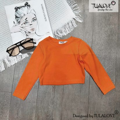 Alternative view of Áo Croptop Dài Tay Vải Zip