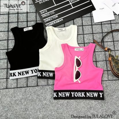 Áo Croptop Sát Nách Gấu Chun Newyork