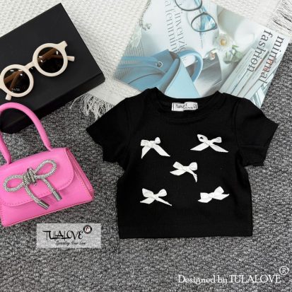 Alternative view of Áo Croptop Cộc Tay Gắn Nơ