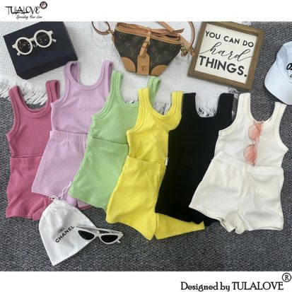 BỘ Áo Ba Lỗ + Đùi Vải Thun Tăm Gân