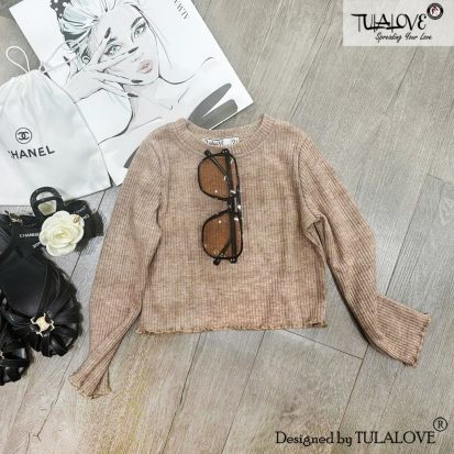 Alternative view of Áo Croptop Dài Tay Len Tăm Gấu Quần Biên