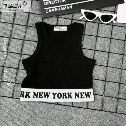 Alternative view of Áo Croptop Sát Nách Gấu Chun Newyork