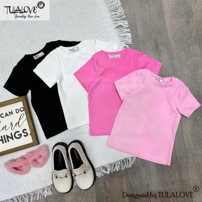 Áo Phông Basic Bé Gái Vải Zip