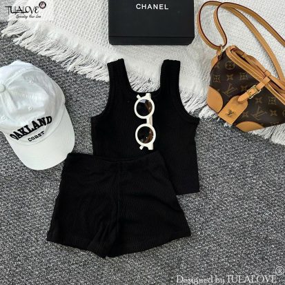 Alternative view of BỘ Áo Ba Lỗ + Đùi Vải Thun Tăm Gân