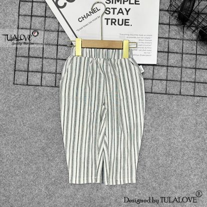 Alternative view of Quần Baggy Kẻ Vải Tho Đũi