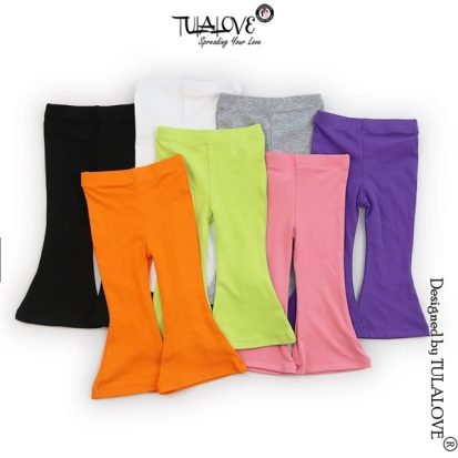 Quần Loe Dài Màu Trơn Vải Zip