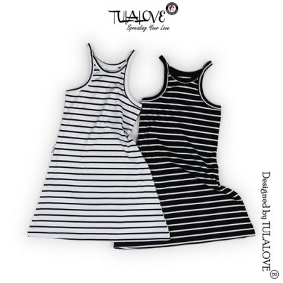 Váy Zip Kẻ 2 Dây